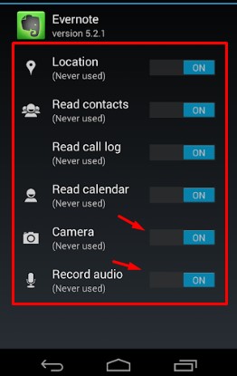 التحكم في صلاحيات التطبيقات